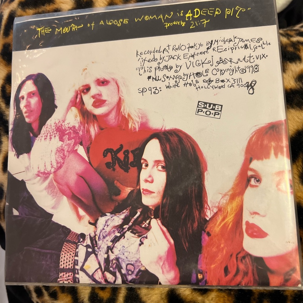 HOLE single dicknail burnblack 7” inch Vinyl Record 1991 - Picture 2 of 3